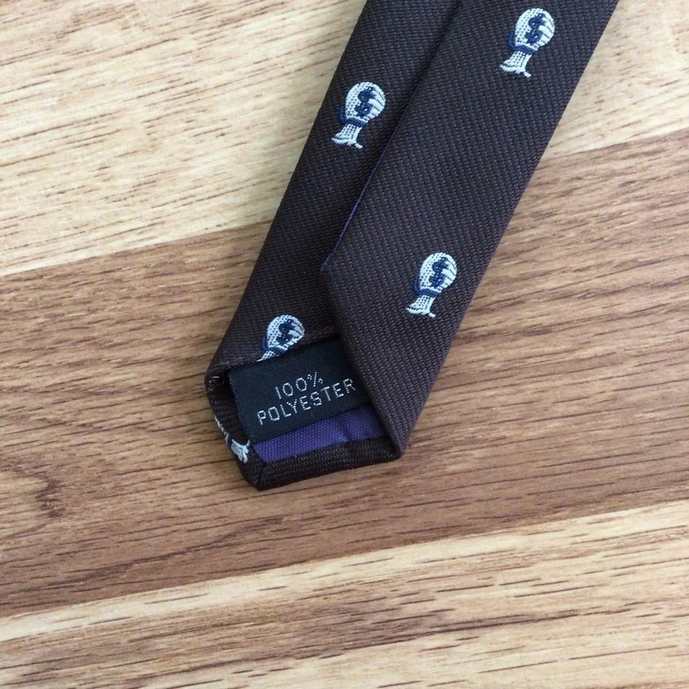 Keys & Lockwood Brown Money Bags Polyester Necktie
